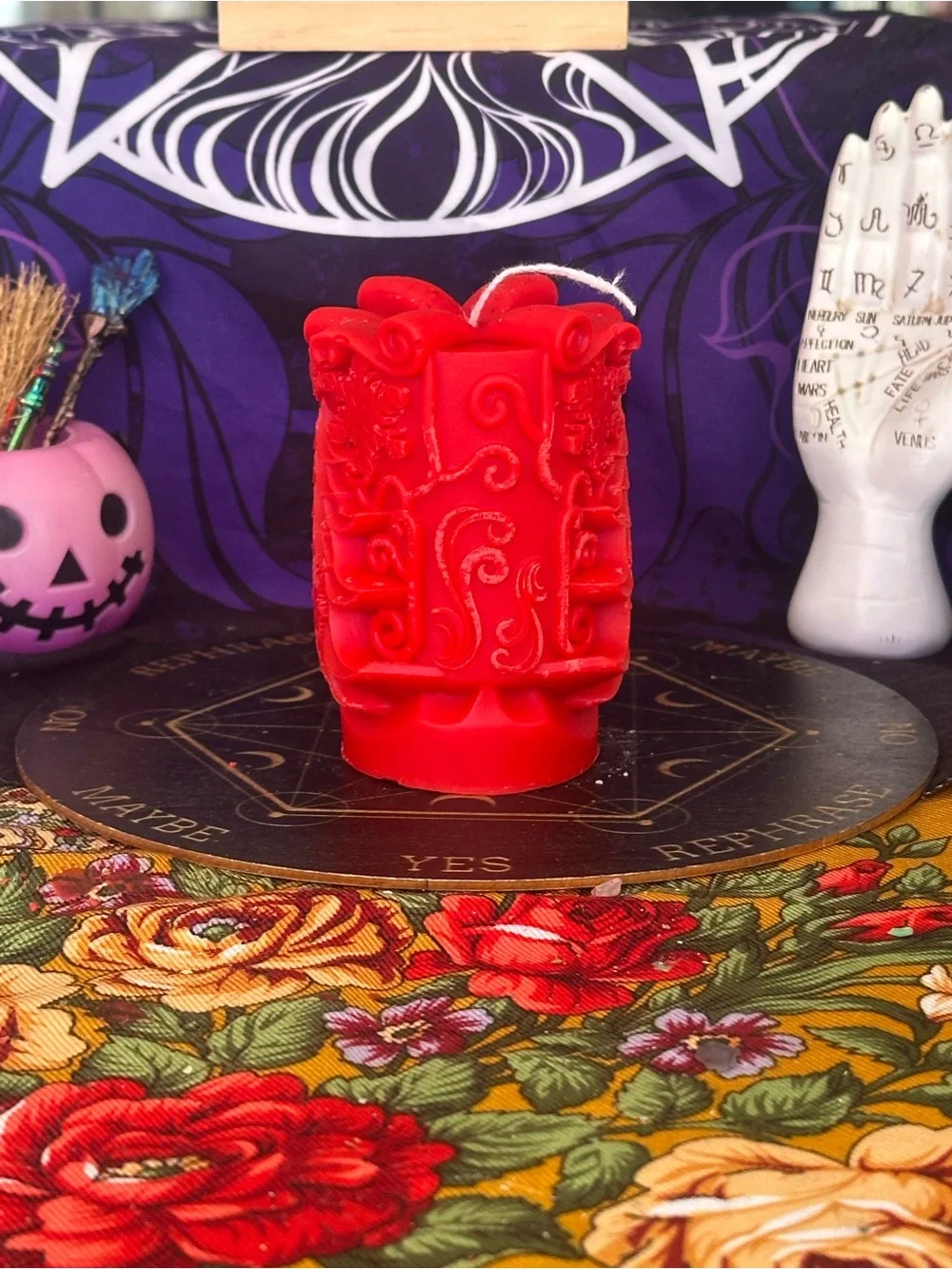 Red Christmas Tree Candle